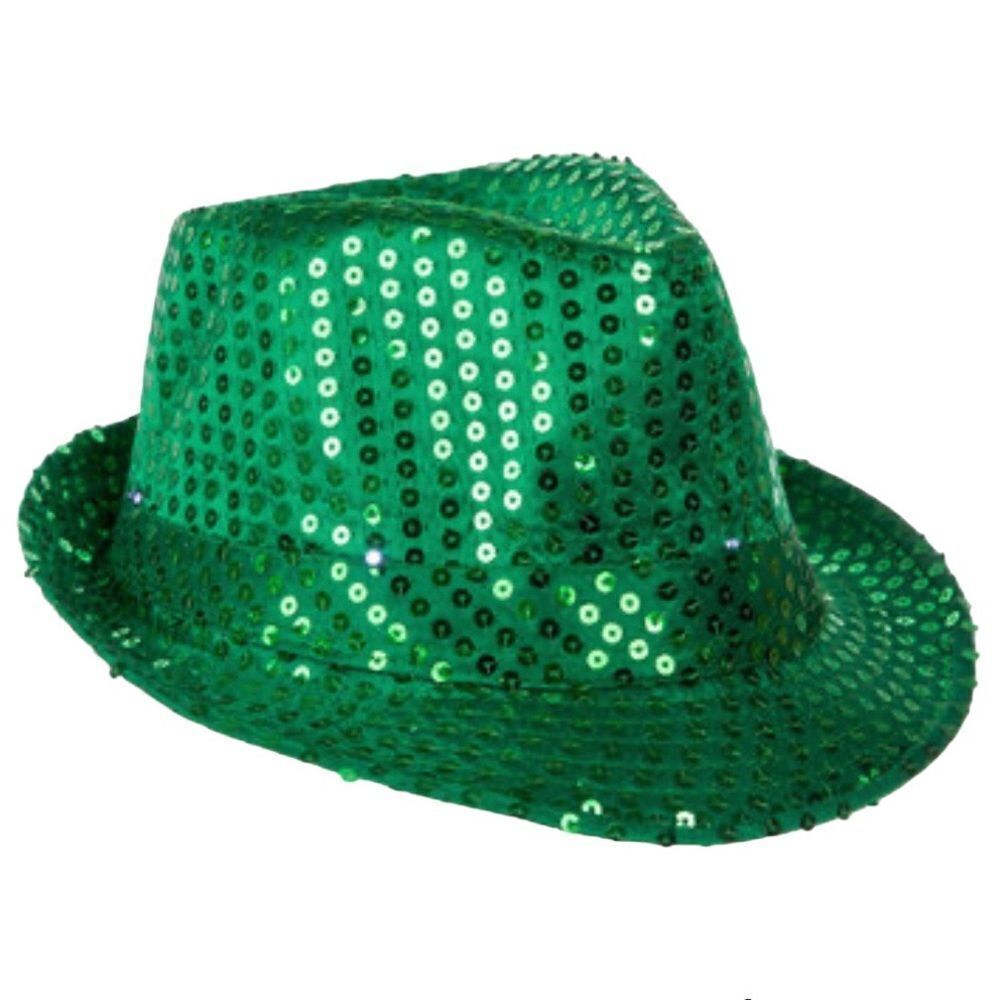 Led Light Up Sequince Sequince Unisex Fedora NEW